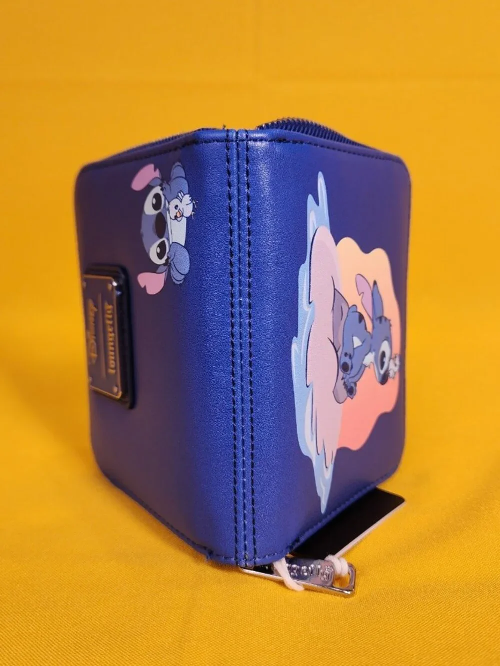 Loungefly Disney Lilo & Stitch Blue Bird & Stitch Sunset Beach Zip Wallet NEW